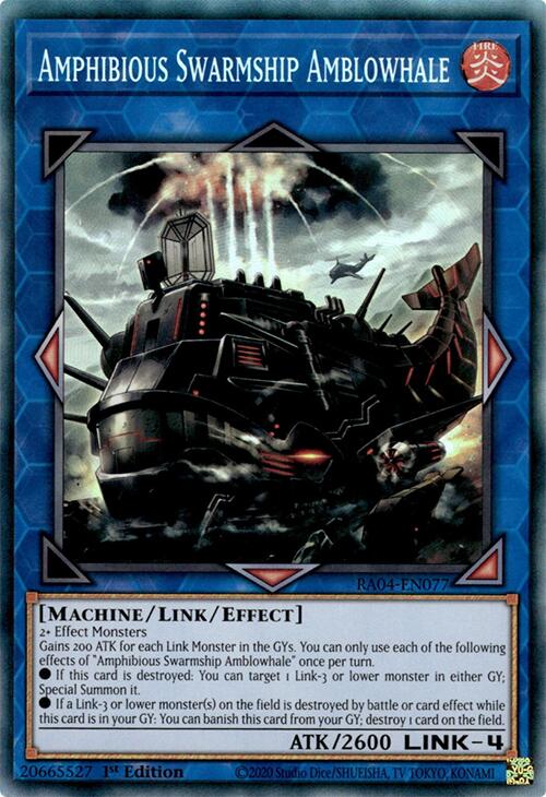 Amphibious Swarmship Amblowhale [RA04-EN077] Prismatic Collector's Rare | The CG Realm