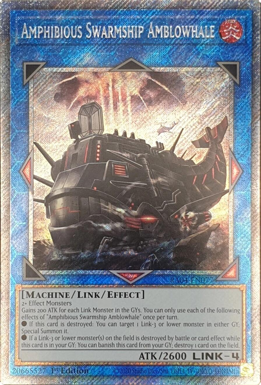 Amphibious Swarmship Amblowhale [RA04-EN077] Platinum Secret Rare | The CG Realm