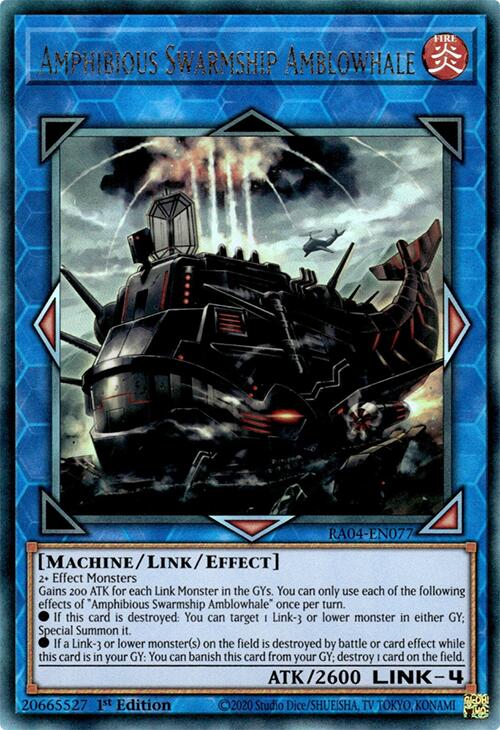 Amphibious Swarmship Amblowhale [RA04-EN077] Prismatic Ultimate Rare | The CG Realm