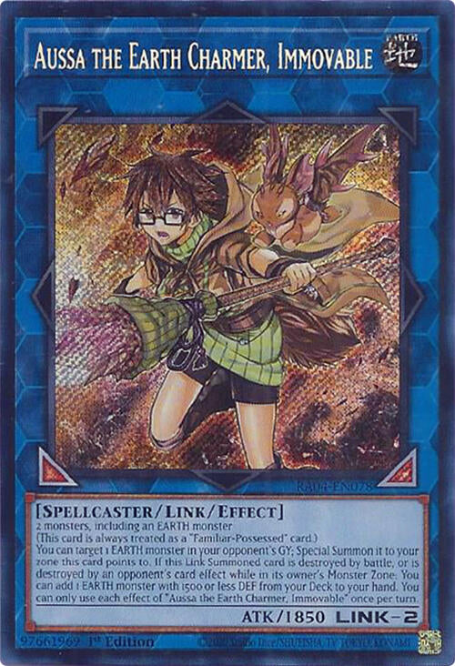 Aussa the Earth Charmer, Immovable [RA04-EN078] Secret Rare | The CG Realm
