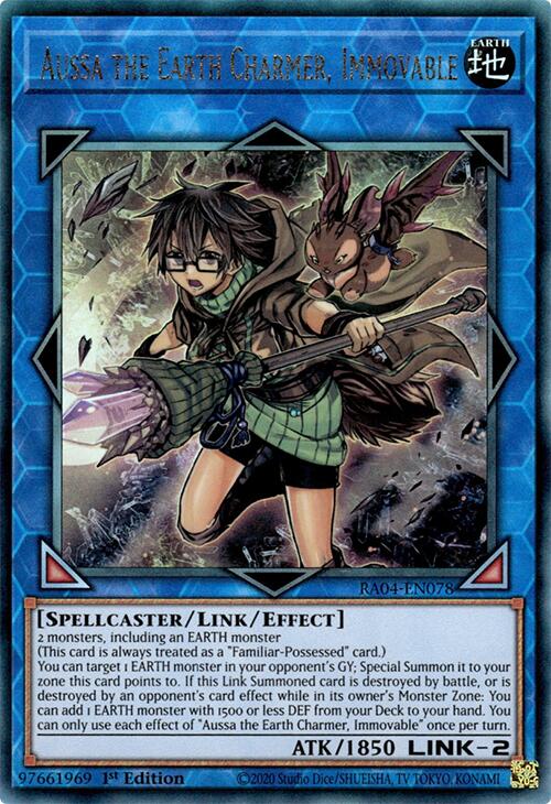 Aussa the Earth Charmer, Immovable [RA04-EN078] Prismatic Ultimate Rare | The CG Realm