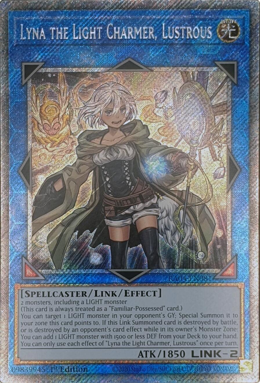 Lyna the Light Charmer, Lustrous [RA04-EN081] Platinum Secret Rare | The CG Realm