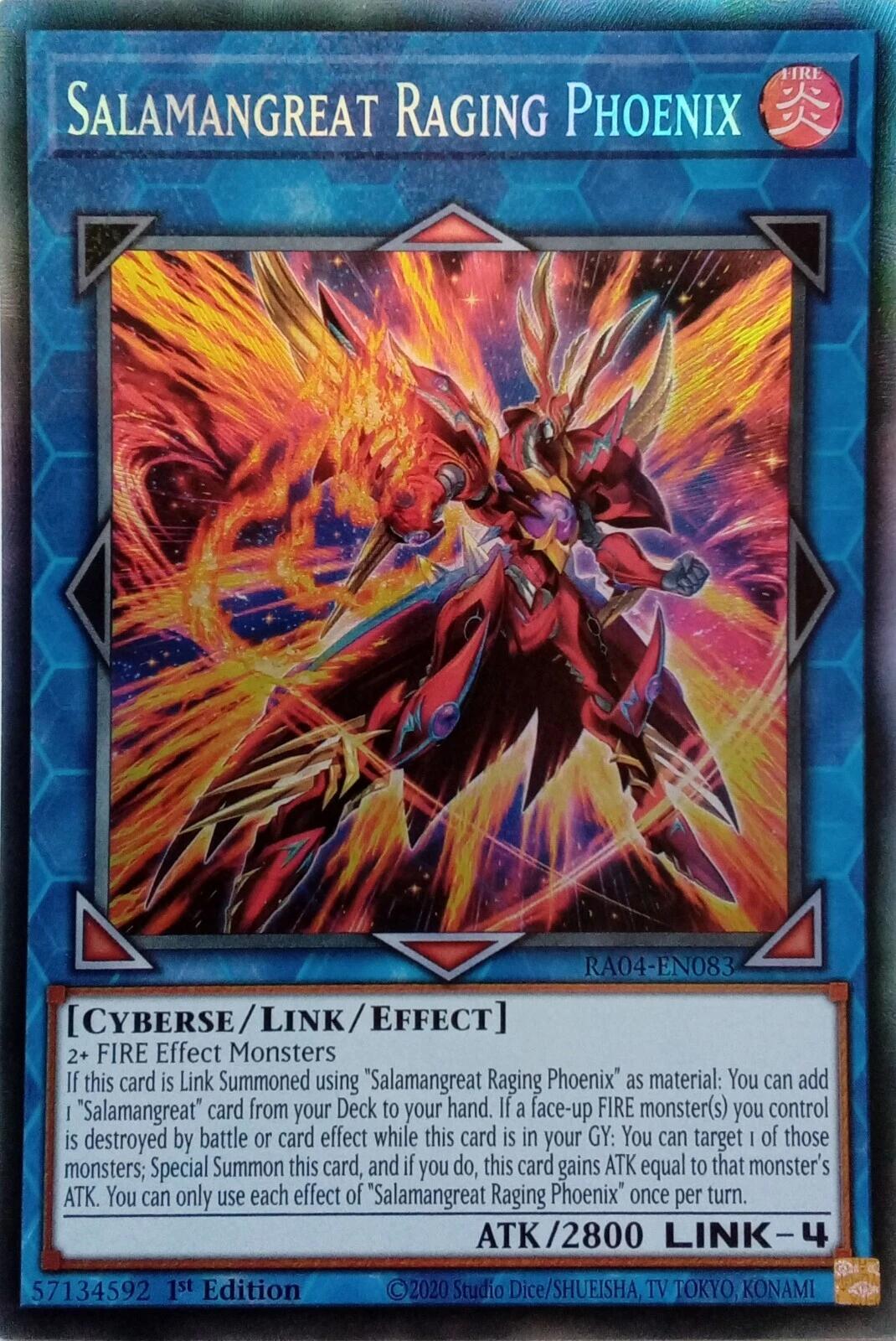 Salamangreat Raging Phoenix [RA04-EN083] Prismatic Collector's Rare | The CG Realm