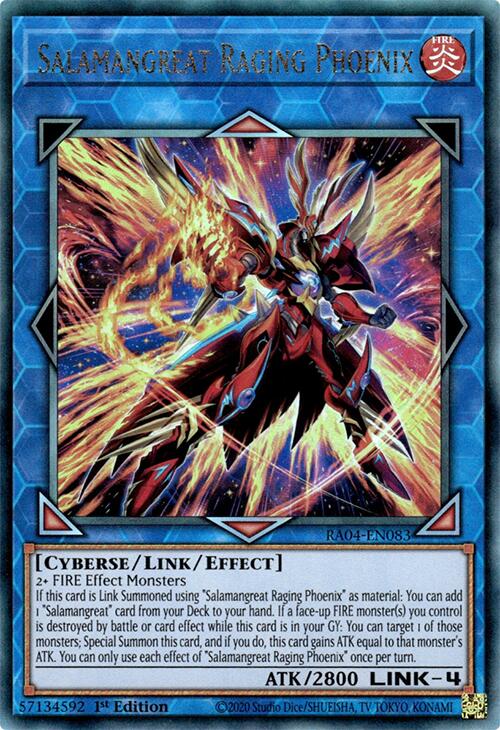 Salamangreat Raging Phoenix [RA04-EN083] Prismatic Ultimate Rare | The CG Realm