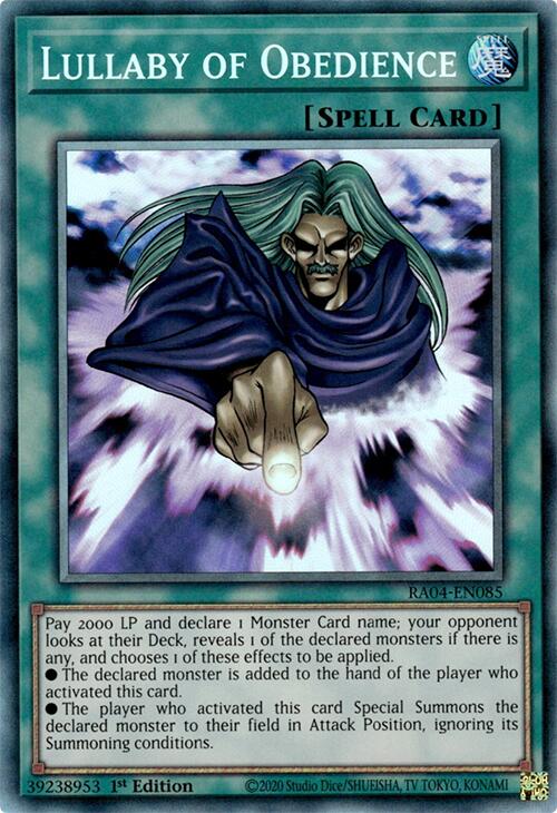 Lullaby of Obedience [RA04-EN085] Prismatic Collector's Rare | The CG Realm