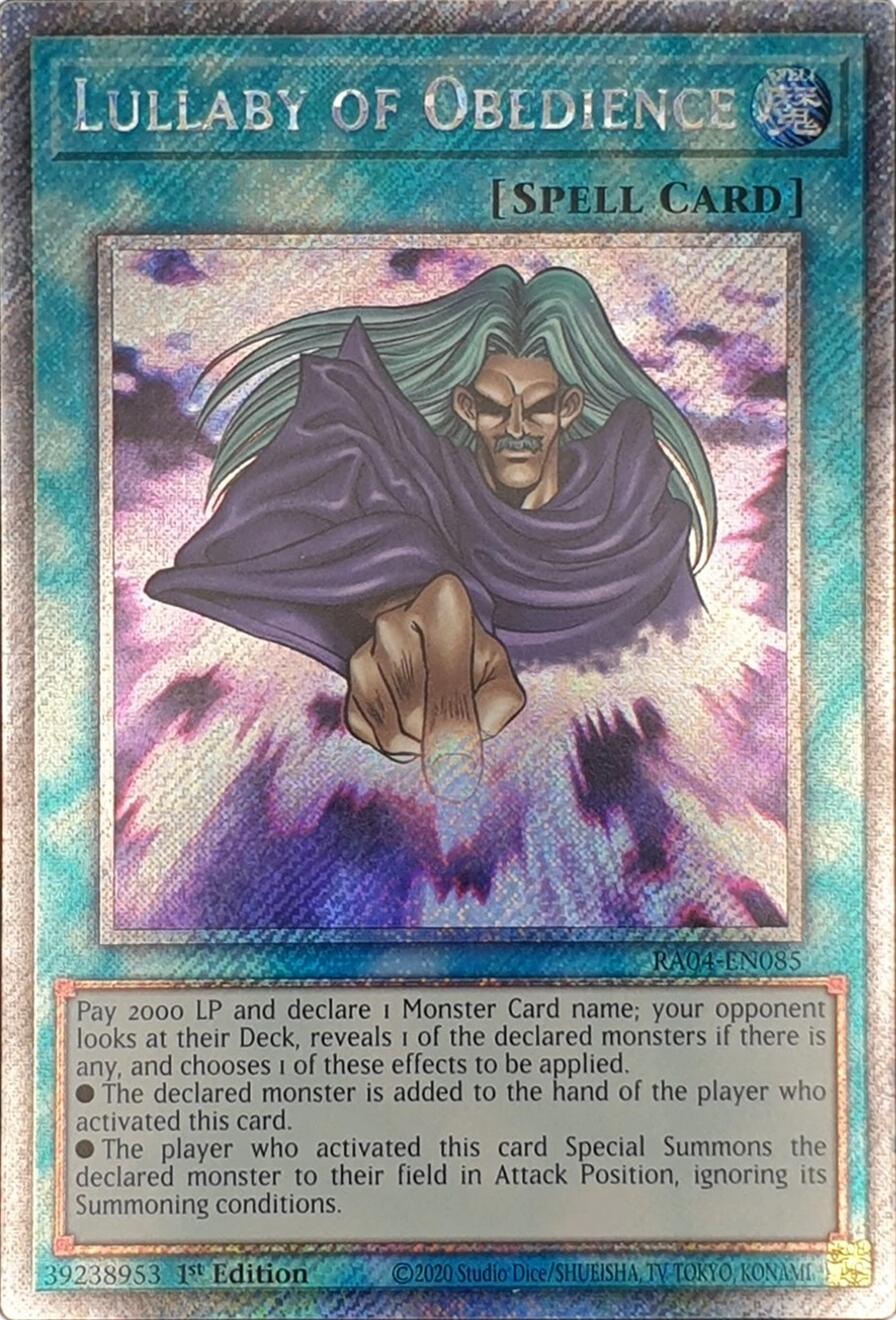 Lullaby of Obedience [RA04-EN085] Platinum Secret Rare | The CG Realm