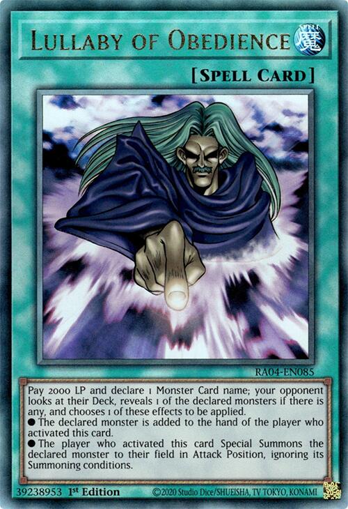Lullaby of Obedience [RA04-EN085] Prismatic Ultimate Rare | The CG Realm