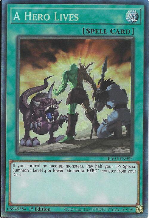 A Hero Lives [RA04-EN087] Prismatic Collector's Rare | The CG Realm