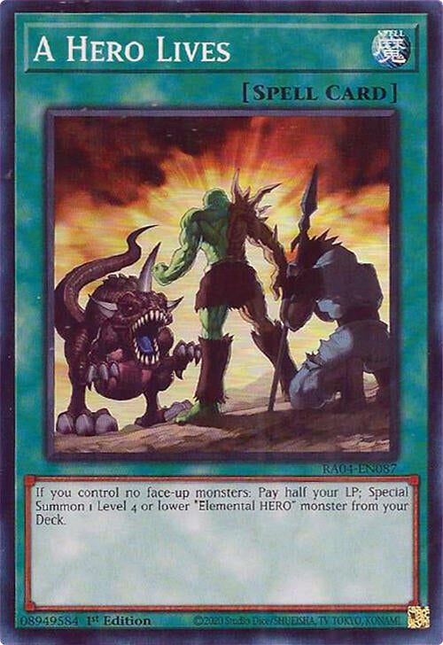 A Hero Lives [RA04-EN087] Super Rare | The CG Realm