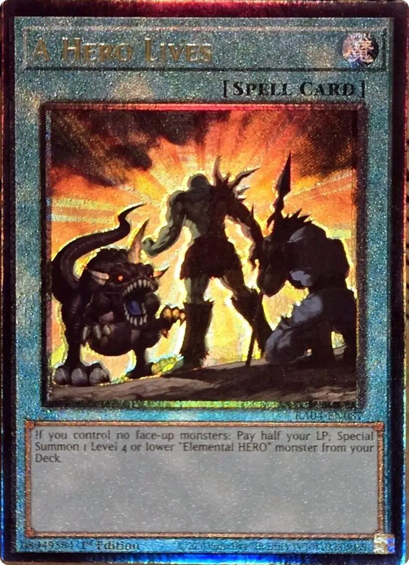 A Hero Lives [RA04-EN087] Prismatic Ultimate Rare | The CG Realm
