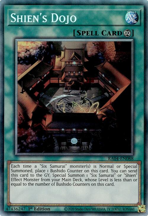 Shien's Dojo [RA04-EN088] Prismatic Collector's Rare | The CG Realm