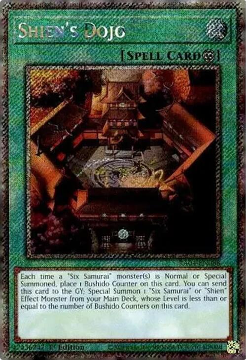 Shien's Dojo [RA04-EN088] Platinum Secret Rare | The CG Realm