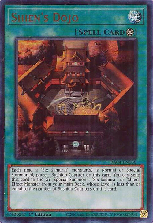 Shien's Dojo [RA04-EN088] Ultra Rare | The CG Realm