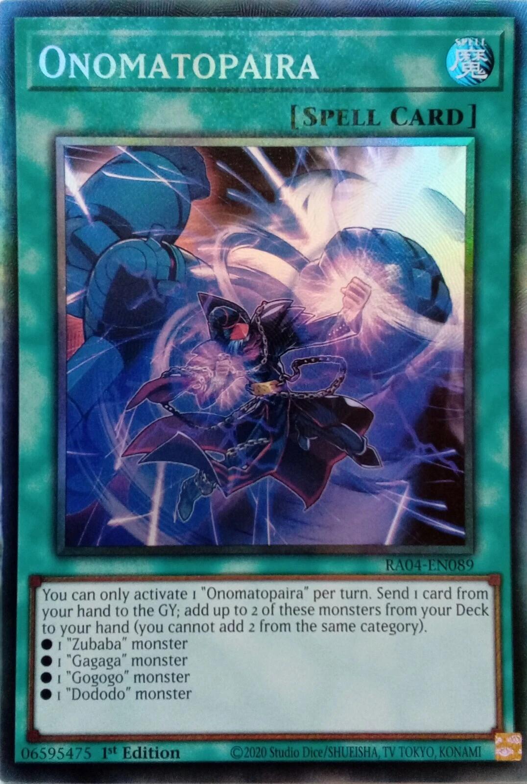 Onomatopaira [RA04-EN089] Prismatic Collector's Rare | The CG Realm