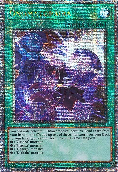 Onomatopaira [RA04-EN089] Quarter Century Secret Rare | The CG Realm