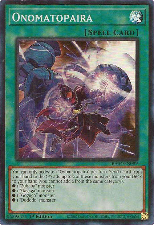 Onomatopaira [RA04-EN089] Super Rare | The CG Realm