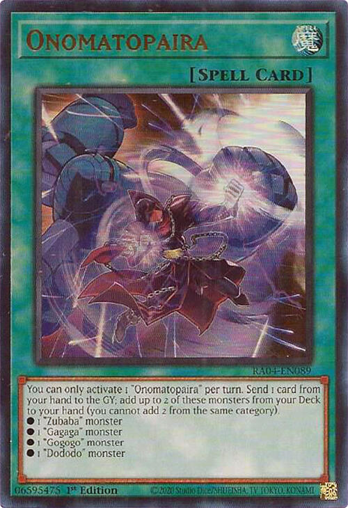Onomatopaira [RA04-EN089] Ultra Rare | The CG Realm