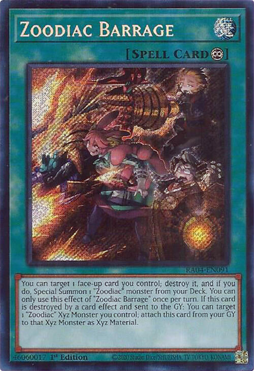 Zoodiac Barrage [RA04-EN091] Secret Rare | The CG Realm