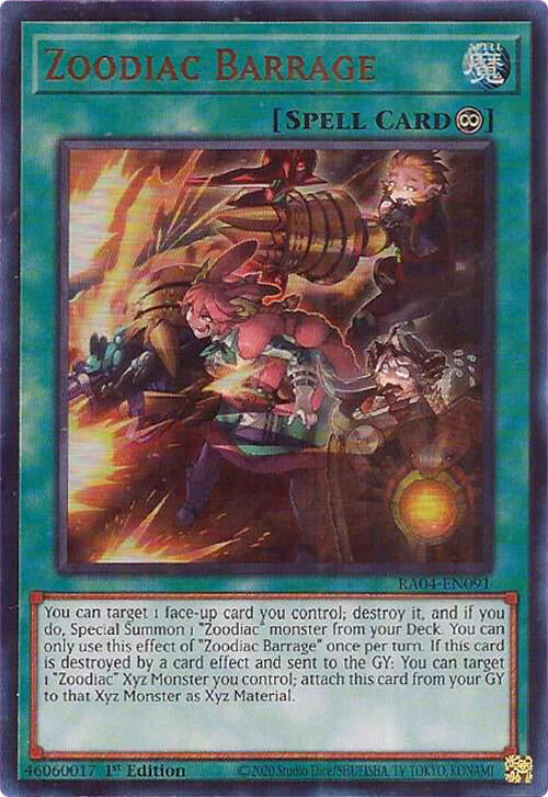 Zoodiac Barrage [RA04-EN091] Ultra Rare | The CG Realm