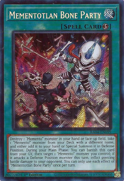 Mementotlan Bone Party [RA04-EN099] Secret Rare | The CG Realm