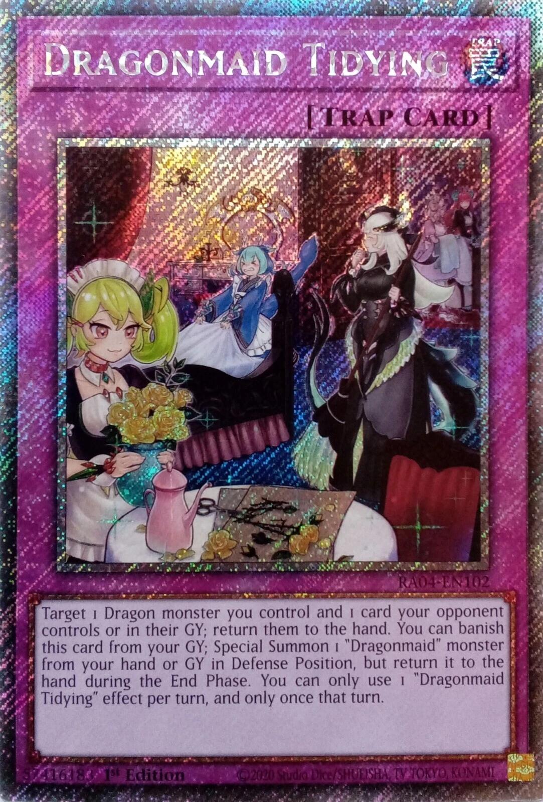 Dragonmaid Tidying [RA04-EN102] Platinum Secret Rare | The CG Realm