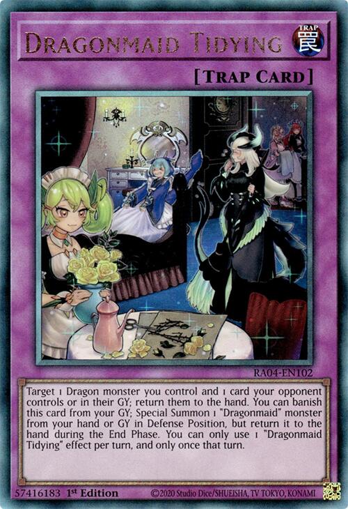 Dragonmaid Tidying [RA04-EN102] Prismatic Ultimate Rare | The CG Realm