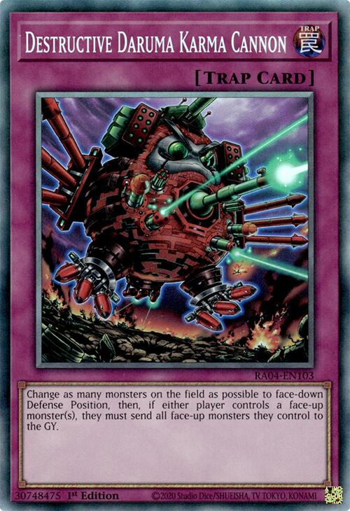 Destructive Daruma Karma Cannon [RA04-EN103] Prismatic Collector's Rare | The CG Realm
