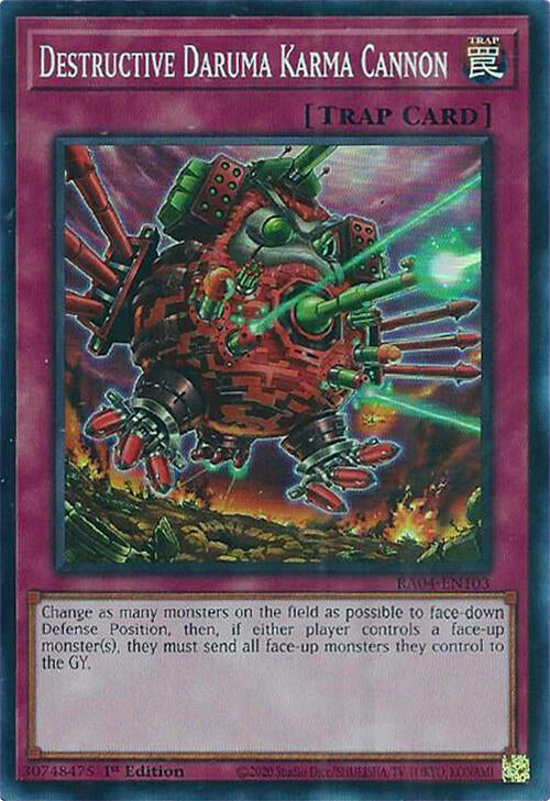 Destructive Daruma Karma Cannon [RA04-EN103] Super Rare | The CG Realm