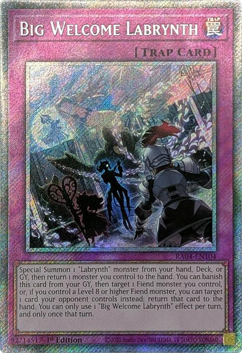 Big Welcome Labrynth [RA04-EN104] Platinum Secret Rare | The CG Realm