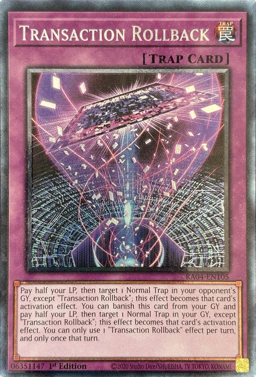 Transaction Rollback [RA04-EN105] Prismatic Collector's Rare | The CG Realm
