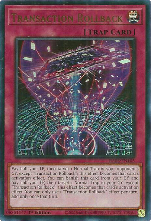 Transaction Rollback [RA04-EN105] Ultra Rare | The CG Realm
