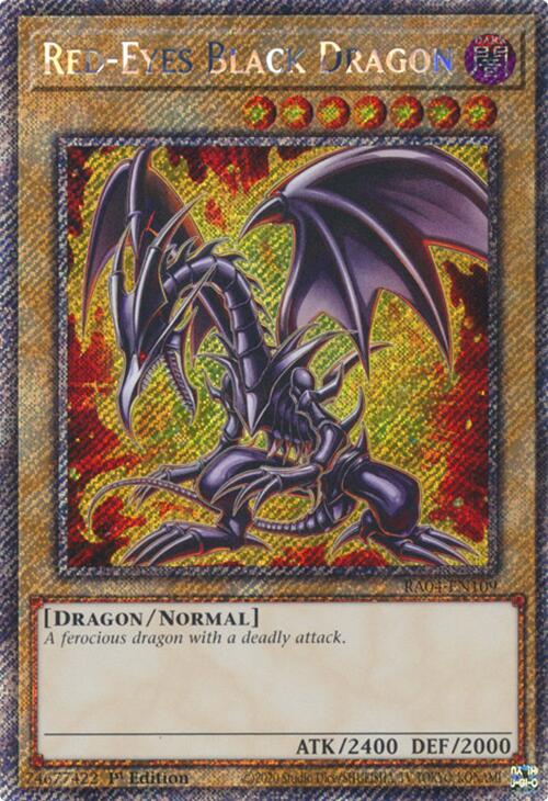 Red-Eyes Black Dragon (7th Art) [RA04-EN109] Platinum Secret Rare | The CG Realm