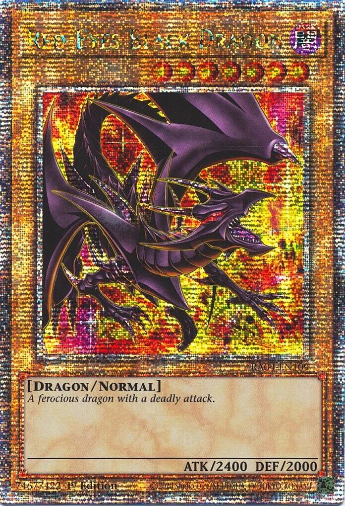 Red-Eyes Black Dragon (8th Art) [RA04-EN109] Quarter Century Secret Rare | The CG Realm