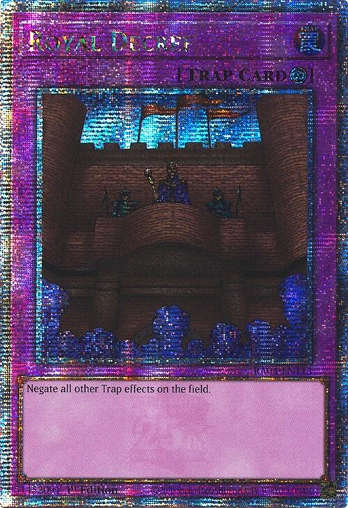 Royal Decree [RA04-EN113] Quarter Century Secret Rare | The CG Realm