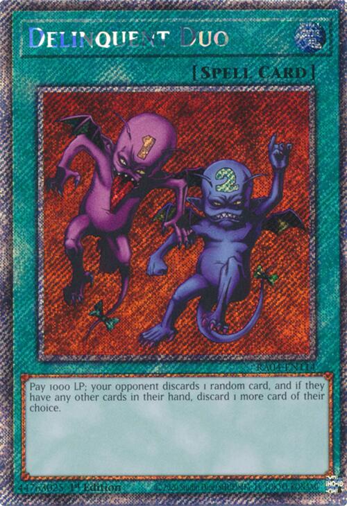 Delinquent Duo [RA04-EN114] Platinum Secret Rare | The CG Realm