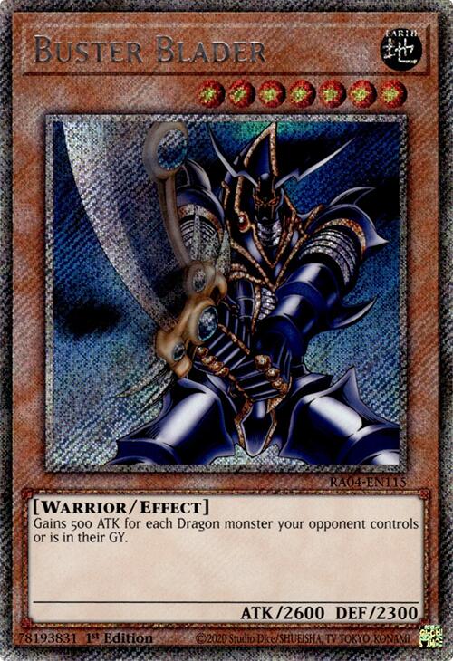 Buster Blader [RA04-EN115] Platinum Secret Rare | The CG Realm