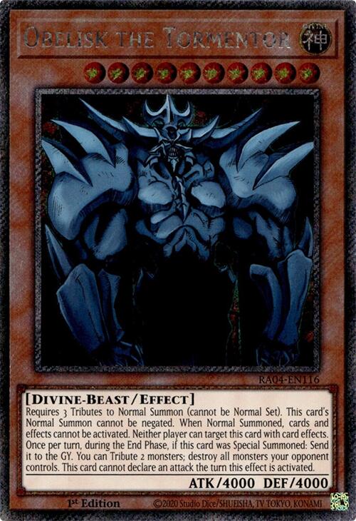Obelisk the Tormentor [RA04-EN116] Platinum Secret Rare | The CG Realm