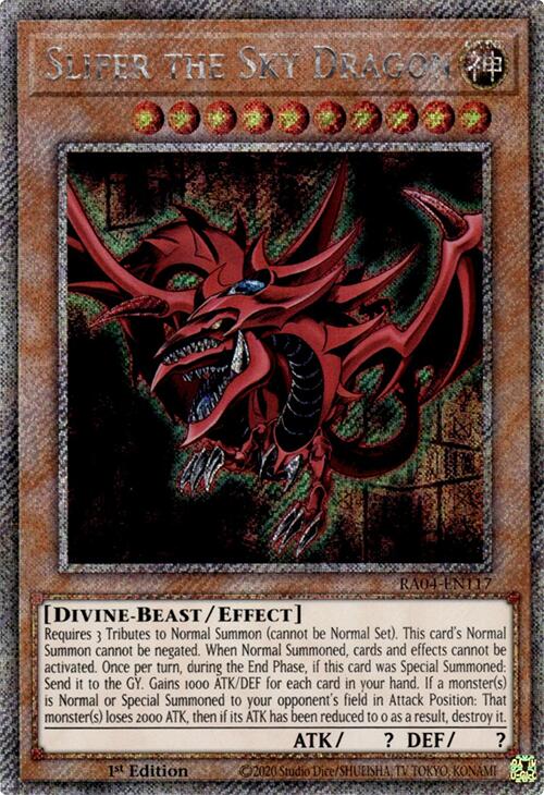 Slifer the Sky Dragon [RA04-EN117] Platinum Secret Rare | The CG Realm