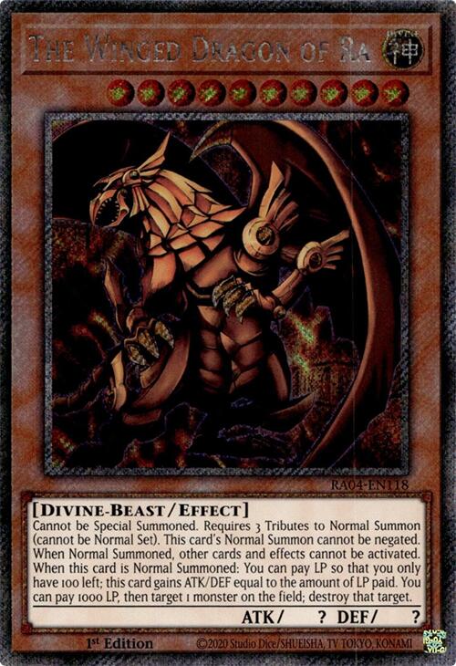 The Winged Dragon of Ra [RA04-EN118] Platinum Secret Rare | The CG Realm