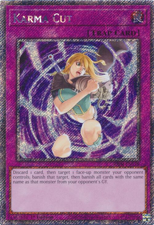 Karma Cut [RA04-EN128] Platinum Secret Rare | The CG Realm