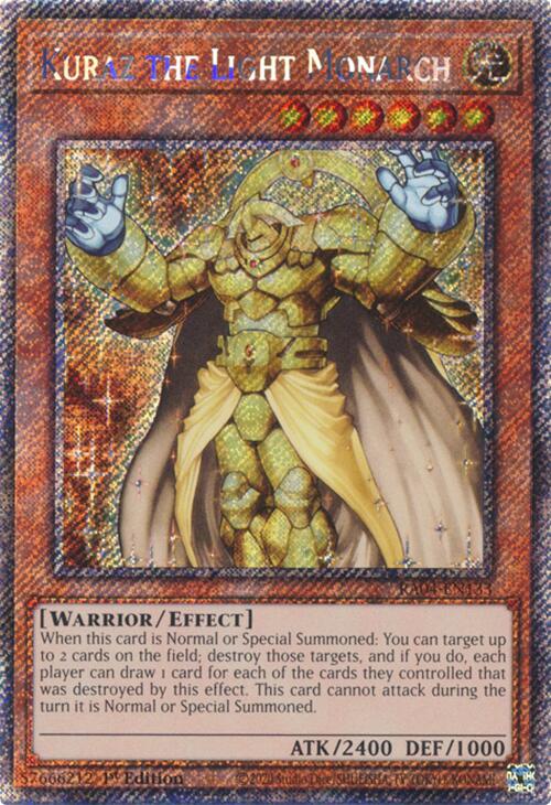 Kuraz the Light Monarch [RA04-EN133] Platinum Secret Rare | The CG Realm