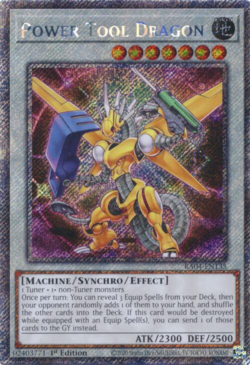Power Tool Dragon [RA04-EN135] Platinum Secret Rare | The CG Realm