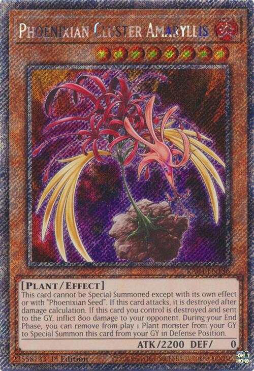 Phoenixian Cluster Amaryllis [RA04-EN136] Platinum Secret Rare | The CG Realm