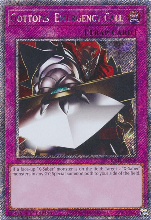 Gottoms' Emergency Call [RA04-EN138] Platinum Secret Rare | The CG Realm