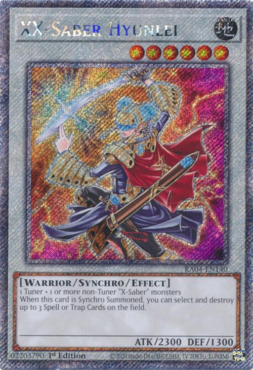 XX-Saber Hyunlei [RA04-EN140] Platinum Secret Rare | The CG Realm