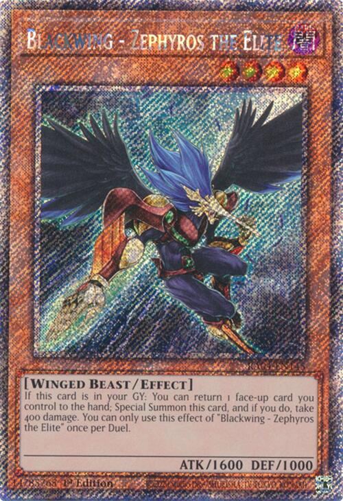 Blackwing - Zephyros the Elite [RA04-EN145] Platinum Secret Rare | The CG Realm