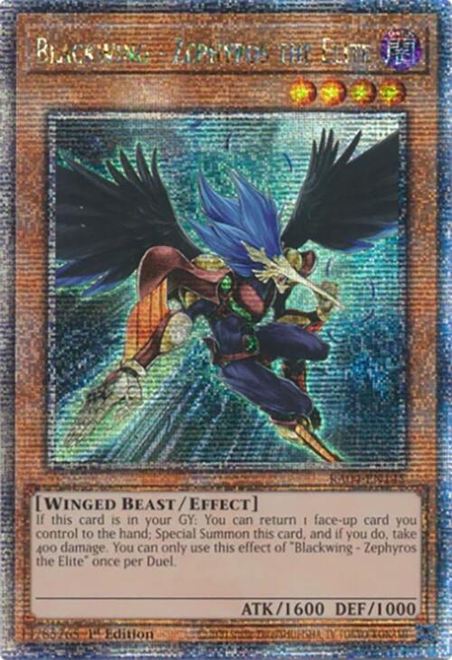 Blackwing - Zephyros the Elite [RA04-EN145] Quarter Century Secret Rare | The CG Realm