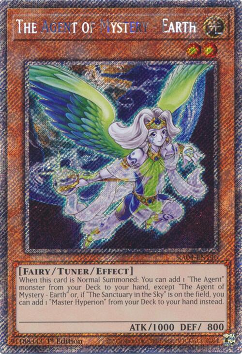 The Agent of Mystery - Earth [RA04-EN146] Platinum Secret Rare | The CG Realm