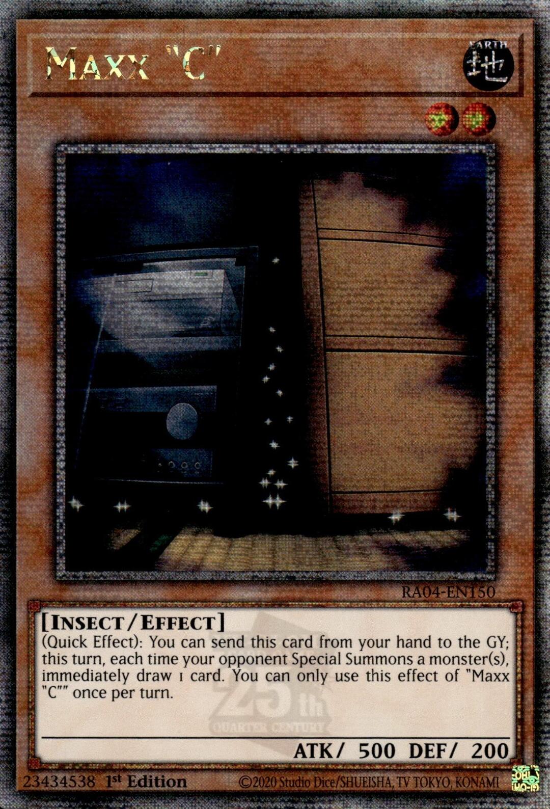 Maxx "C" [RA04-EN150] Quarter Century Secret Rare | The CG Realm