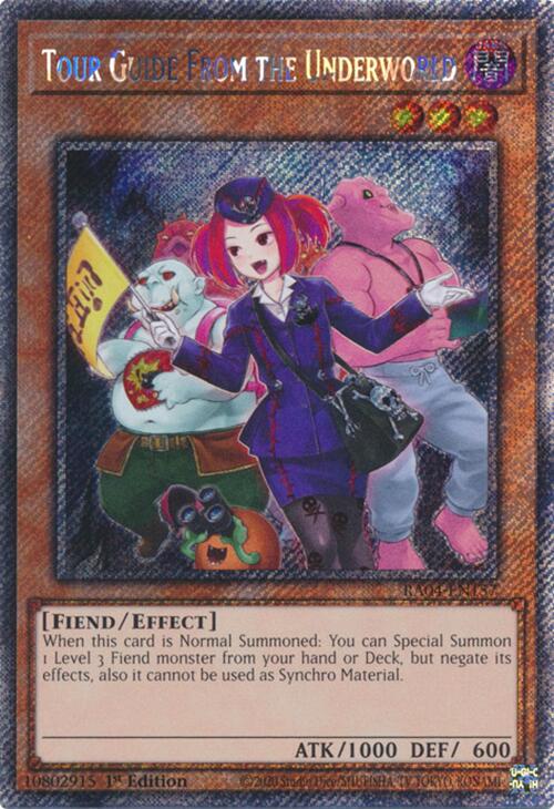 Tour Guide from the Underworld (Alternate Art) [RA04-EN157] Platinum Secret Rare | The CG Realm